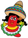 Cute Mexican chilli girl Royalty Free Stock Photo
