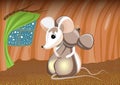 Cute mice hug each other. Animals in love embrace. Grasp. Rat. Nice couple. vector illustration