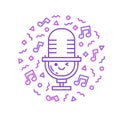 Cute Microphone Character