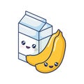 cute milk bananas fruit