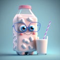 Cute milk character