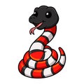 Cute milk snake or milksnake cartoon