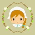 Cute Milkmaid Vector