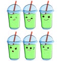 Cute milkshake vector