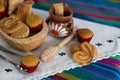 Cute mini bread mexican sweet bakery clay pots