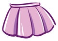 Pink skirt vector or color illustration