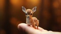 Cute Miniature Deer Sculpture: Photorealistic Art In 8k Resolution