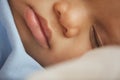 Cute Mixed-Race Baby Sleeping Royalty Free Stock Photo