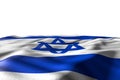 Wonderful any celebration flag 3d illustration - mockup image of Israel flag lying with perspective view isolated on white with