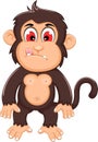 Cute monkey cartoon standing