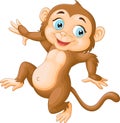 Cute monkey dancing Royalty Free Stock Photo