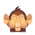 Cute Monkey Emoji Royalty Free Stock Photo