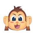 Cute Monkey Emoji Royalty Free Stock Photo