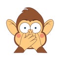 Cute Monkey Emoji Royalty Free Stock Photo