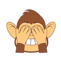 Cute Monkey Emoji Royalty Free Stock Photo