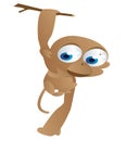 Cute monkey hanging Royalty Free Stock Photo