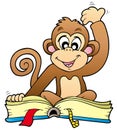 Carino scimmia lettura 