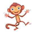 Cute Monkey. Symbol of the Chinese New Year