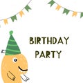 cute monster - birthday party background