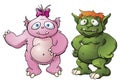 Cute monster cartoon characters Royalty Free Stock Photo