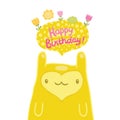 Cute monster Happy Birthday card
