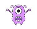 Cute monster icon Royalty Free Stock Photo