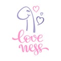 Cute Monster Loch Ness Lettering Illustration