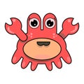 cute monster red crab