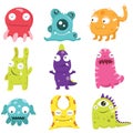 Cute Monster Set Royalty Free Stock Photo