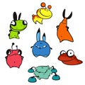 Cute monsters #2 Royalty Free Stock Photo