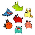 Cute monsters #3 Royalty Free Stock Photo