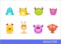 Cute monsters Royalty Free Stock Photo