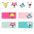 Cute monsters vector creations. Royalty Free Stock Photo