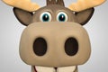 Cute moose cartoon animal zoo forest Royalty Free Stock Photo