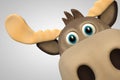 Cute moose cartoon animal zoo forest Royalty Free Stock Photo