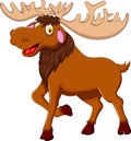 Cute moose cartoon for you design