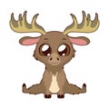 Cute moose vector illustration art