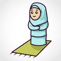 Cute moslem character mascot design