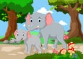 Cute mother and baby elephant Royalty Free Stock Photo