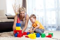 Cute mother and kid boy playing together Royalty Free Stock Photo