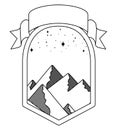cute mountains badge