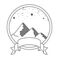 cute mountains emblem