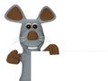 Cute mouse with card for text Royalty Free Stock Photo