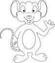 Cute mouse cartoon sketch