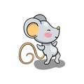 Cute mouse character dancing. 2020 New Year symbolic animal. Rat or mouse cartoon vector illustration Royalty Free Stock Photo