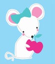 cute mouse print vector art