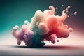 Cute multicolored Clouds. minimal splatter art. ai generated