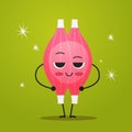 cute muscle cartoon character funny human internal organ mascot anatomy healthcare medicine concept Royalty Free Stock Photo