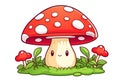 cute mushroom in cartoon style simple 2