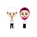 Cute muslim kids cartoon